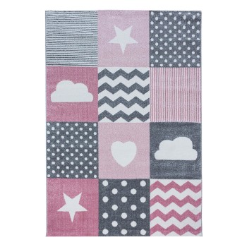 Kinder Teppich KIDS Pink 140 x 200 cm
