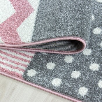 Kinder Teppich KIDS Pink 160 cm x 230 cm