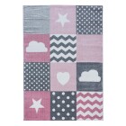 Kinder Teppich KIDS Pink 160 cm x 230 cm