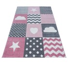 Kinder Teppich KIDS Pink 160 cm x 230 cm