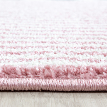 Kinder Teppich KIDS Pink 120 cm Rund