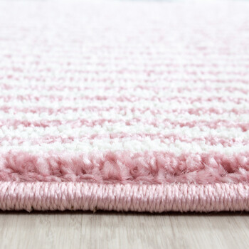 Kinder Teppich KIDS Pink 160 cm Rund