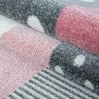 Kinder Teppich KIDS Pink 160 cm Rund