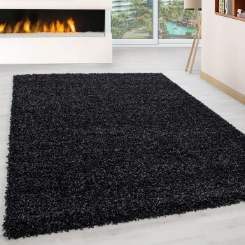 Hochflor Teppich LIFE Anthrazit 300 cm x 400 cm