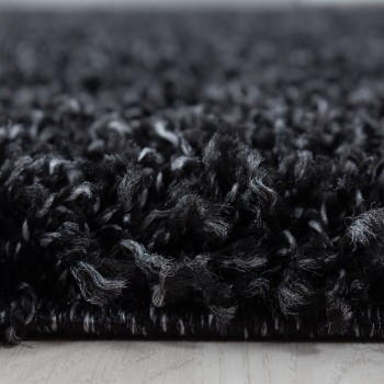 Hochflor Teppich LIFE Anthrazit 120 cm Rund