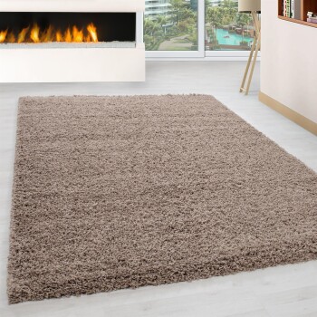 Hochflor Teppich LIFE Beige 140 x 200 cm