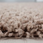 Hochflor Teppich LIFE Beige 80 cm Rund
