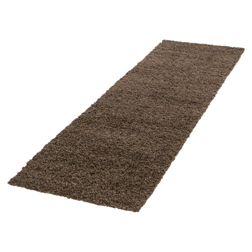 Hochflor Teppich LIFE Braun 80 x 250 cm