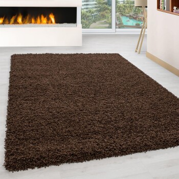 Hochflor Teppich LIFE Braun 200 cm x 290 cm