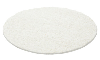 Hochflor Teppich LIFE Creme 80 cm Rund