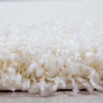 Hochflor Teppich LIFE Creme 120 cm Rund