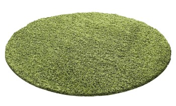 Hochflor Teppich LIFE Grün 120 cm Rund