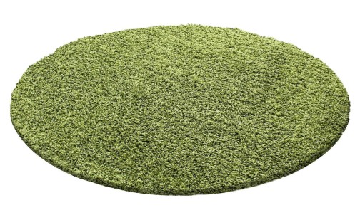 Hochflor Teppich LIFE Grün 160 cm Rund