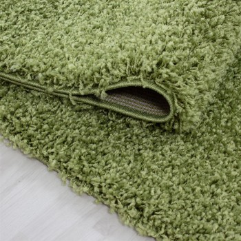 Hochflor Teppich LIFE Grün 160 cm Rund