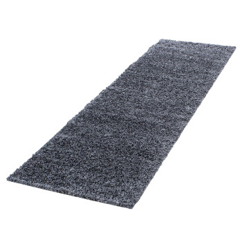 Hochflor Teppich LIFE Grau 80 x 250 cm