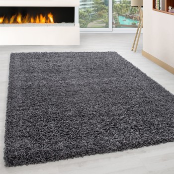 Hochflor Teppich LIFE Grau 200 cm x 290 cm