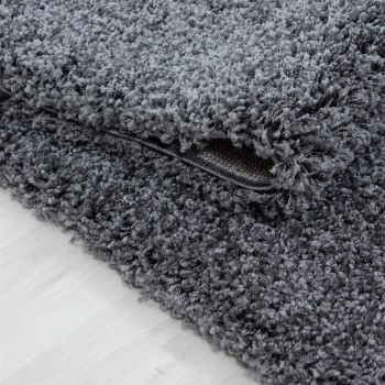 Hochflor Teppich LIFE Grau 300 cm x 400 cm