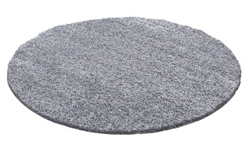 Hochflor Teppich LIFE Hellgrau 160 cm Rund