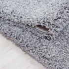 Hochflor Teppich LIFE Hellgrau 160 cm Rund