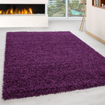 Hochflor Teppich LIFE Violett 80 x 150 cm
