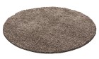 Hochflor Teppich LIFE Mokka 80 cm Rund