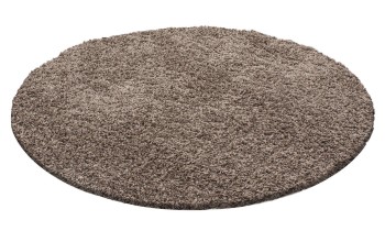 Hochflor Teppich LIFE Mokka 160 cm Rund
