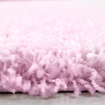 Hochflor Teppich LIFE Pink 120 cm Rund