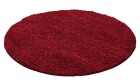 Hochflor Teppich LIFE Rot 80 cm Rund