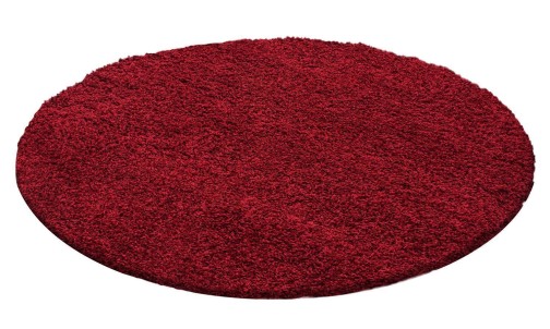 Hochflor Teppich LIFE Rot 120 cm Rund
