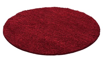 Hochflor Teppich LIFE Rot 200 cm Rund