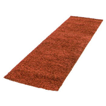 Hochflor Teppich LIFE Terrakotta 80 x 250 cm