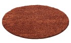 Hochflor Teppich LIFE Terrakotta 120 cm Rund