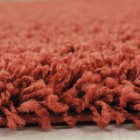 Hochflor Teppich LIFE Terrakotta 120 cm Rund