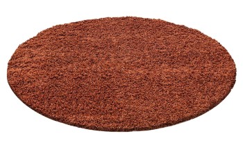 Hochflor Teppich LIFE Terrakotta 160 cm Rund