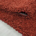 Hochflor Teppich LIFE Terrakotta 200 cm Rund