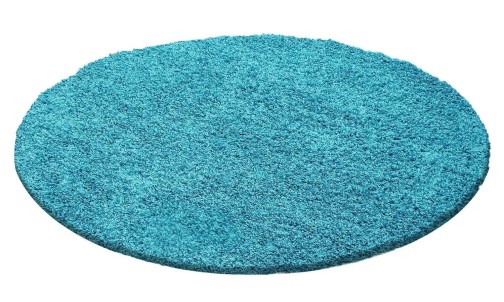 Hochflor Teppich LIFE Türkis 200 cm Rund