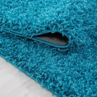 Hochflor Teppich LIFE Türkis 200 cm Rund