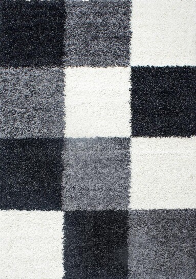 Hochflor Teppich LIFE Schwarz 60 x 110 cm