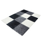 Hochflor Teppich LIFE Schwarz 60 x 110 cm