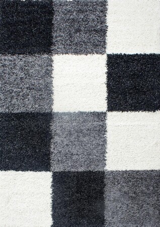 Hochflor Teppich LIFE Schwarz 160 cm x 230 cm