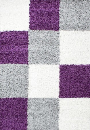 Hochflor Teppich LIFE Violett 80 x 150 cm