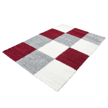 Hochflor Teppich LIFE Rot 60 x 110 cm