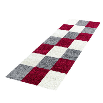 Hochflor Teppich LIFE Rot 80 x 250 cm