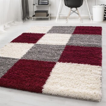 Hochflor Teppich LIFE Rot 160 cm x 230 cm