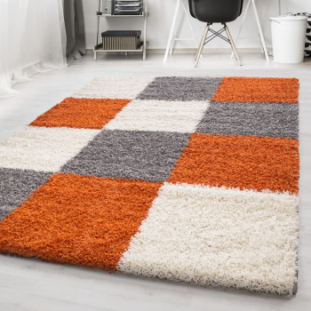 Hochflor Teppich LIFE Terrakotta 120 cm x 170 cm