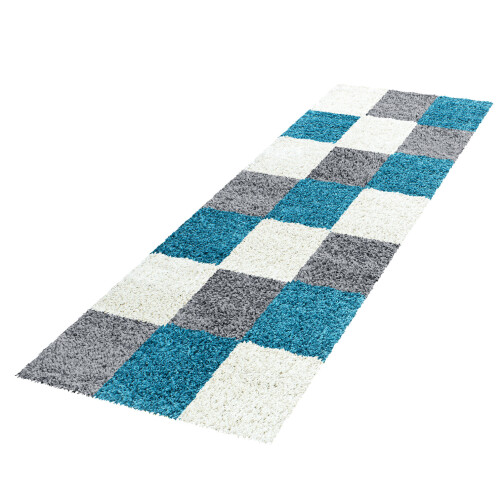 Hochflor Teppich LIFE Türkis 80 x 250 cm