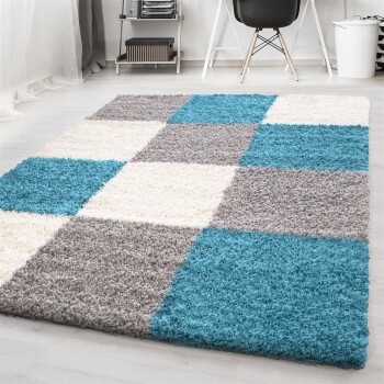 Hochflor Teppich LIFE Türkis 200 cm x 290 cm