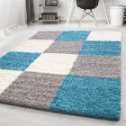 Hochflor Teppich LIFE Türkis 200 cm x 290 cm