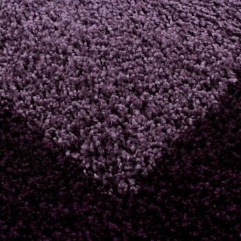 Hochflor Teppich LIFE Violett 200 cm Rund