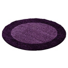 Hochflor Teppich LIFE Violett 200 cm Rund